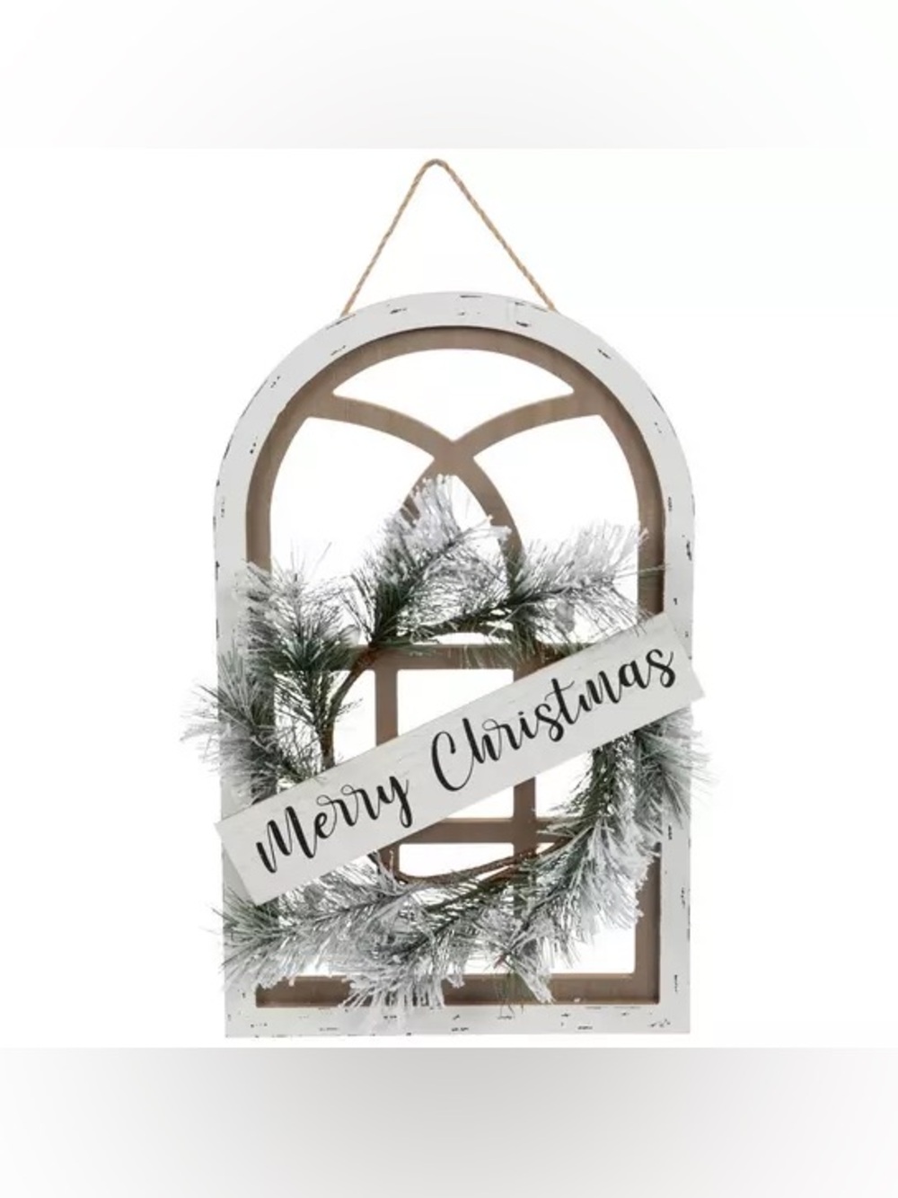 Merry Christmas Arch Wood Wall Decor